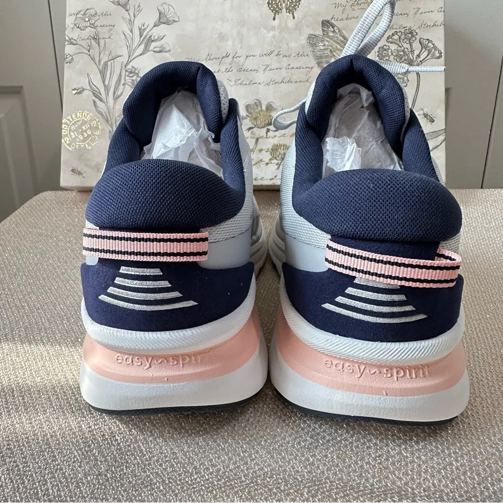 Easy Spirit® Mel Denise Austin Emove Athletic Sneakers in Gray & Pink Size 9.5 M